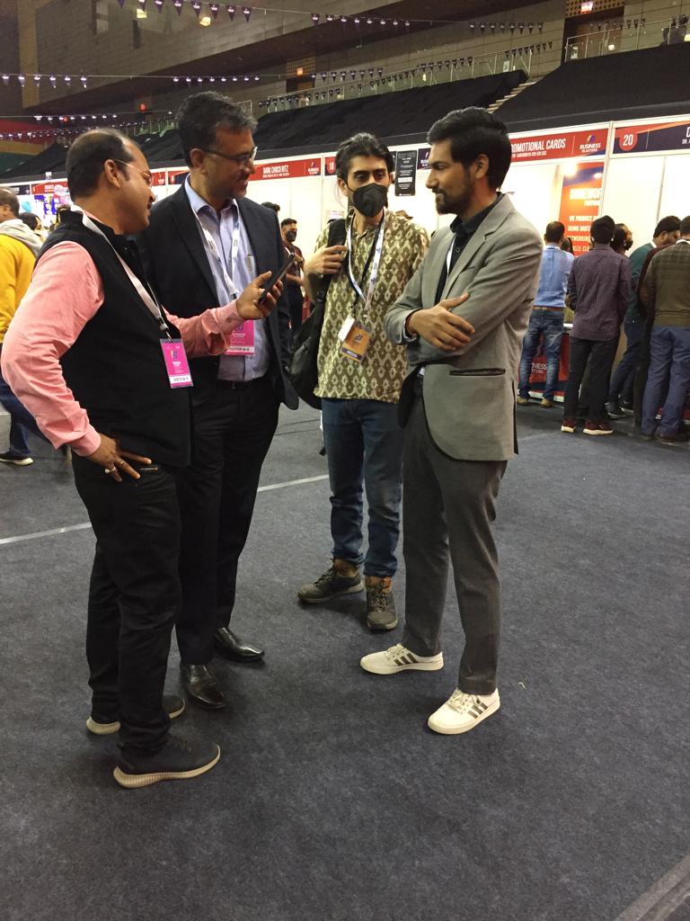 At the Business Blasters event with organisers and judges